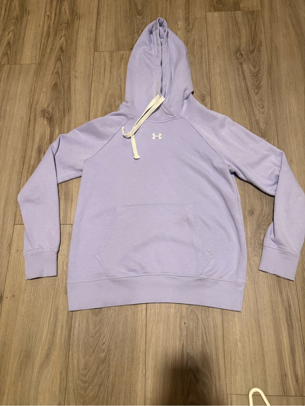 Under Armour Lavender Crewneck Hoodie with White Drawstrings